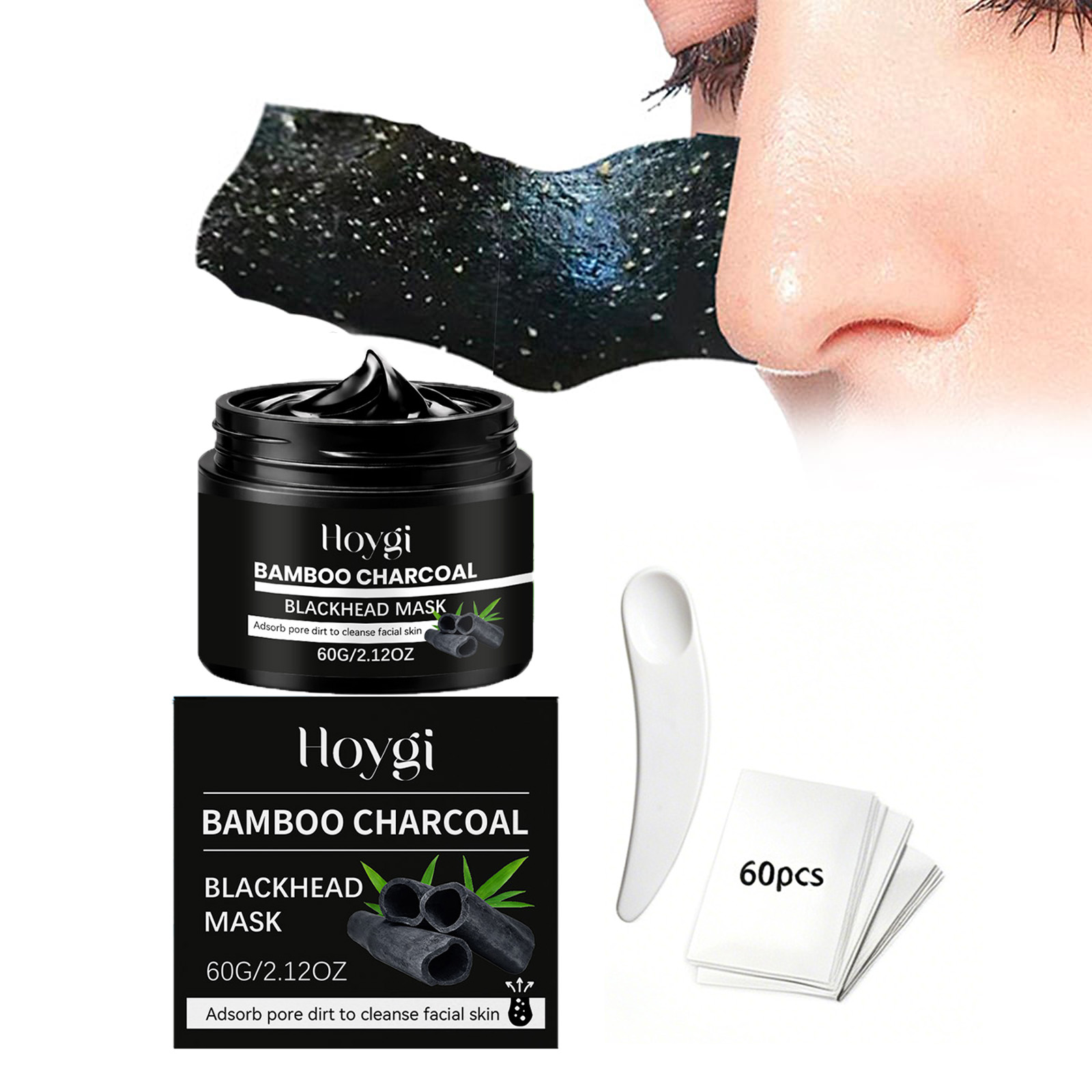 Face Mask Skincare - قناع الفحم النباتي لإزالة الرؤوس السوداء
