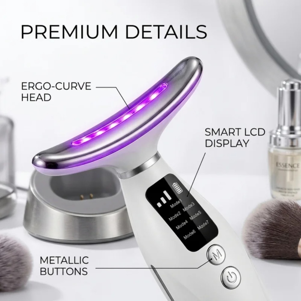 جهاز تدليك للوجه والرقبة مع 7  - مراجعة Skincare Glowing وسعره